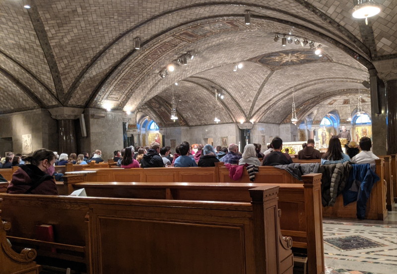 Mass in Crypt of Basilica